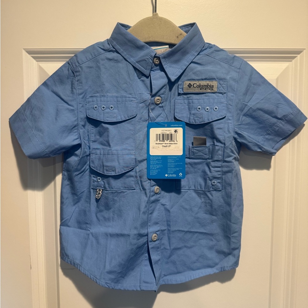 Columbia Kids Blue Short Sleeve Shirt